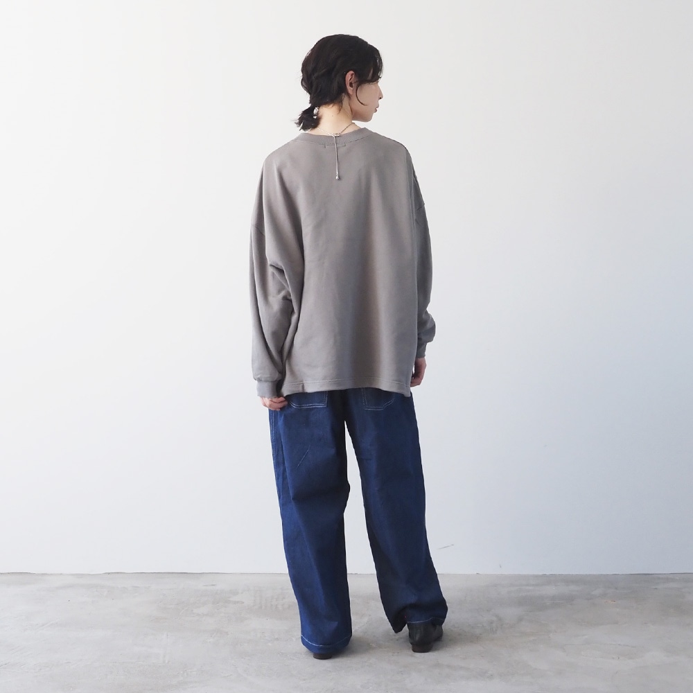 NARU(ナル) 30/10セントラル裏毛 ヘムアレンジワイドトレーナー 665025