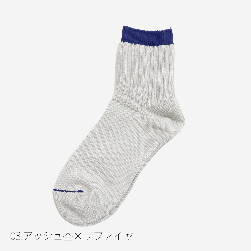 NARU(ナル) 綿レーヨンシルク配色ソックス 665500