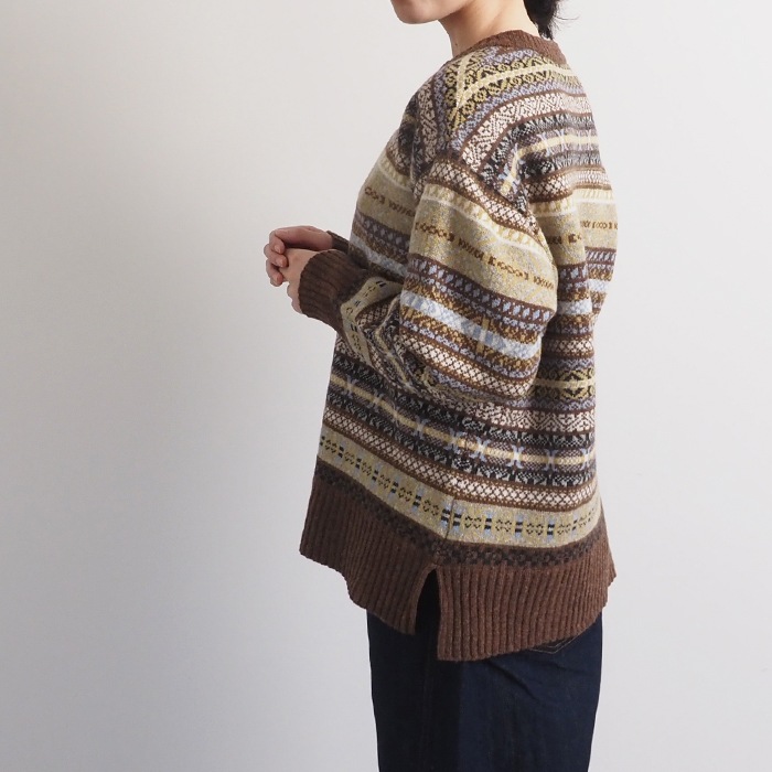 NARU(ナル) リシェスフェアアイル柄ニット 652711