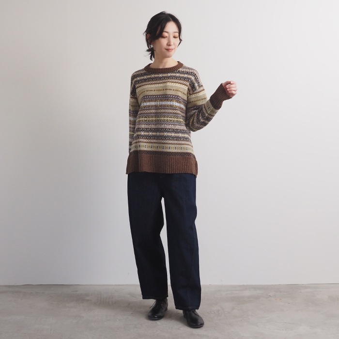 NARU(ナル) リシェスフェアアイル柄ニット 652711