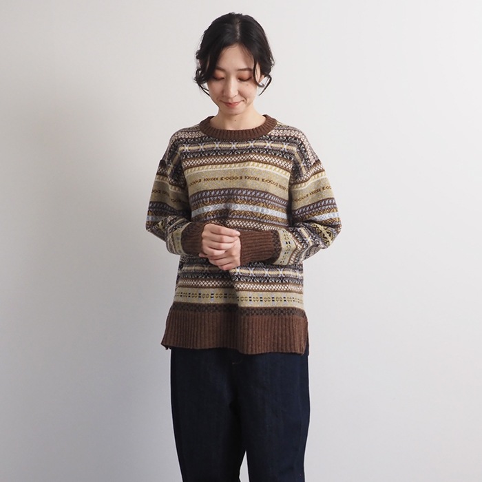 NARU(ナル) リシェスフェアアイル柄ニット 652711