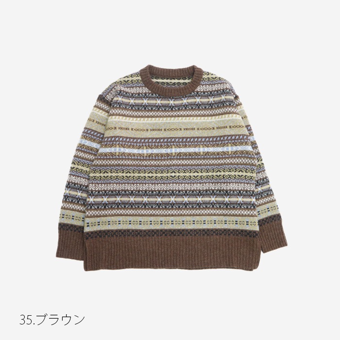 NARU(ナル) リシェスフェアアイル柄ニット 652711