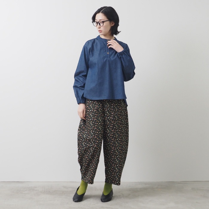 NARU(ナル) アンティークフラワーブロード エッグパンツ 654927