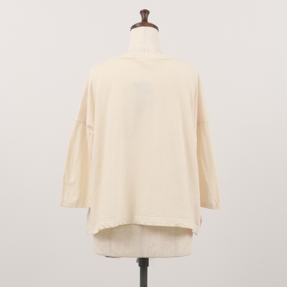 NARU(ナル) リバティミラクルウェーブ(Day's Eye)×ムラ糸 ミナミシャツ7分袖 661857