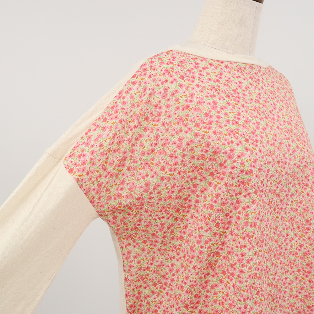 NARU(ナル) リバティミラクルウェーブ(Day's Eye)×ムラ糸 ミナミシャツ7分袖 661857