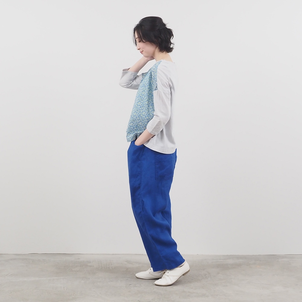 NARU(ナル) リバティミラクルウェーブ(Day's Eye)×ムラ糸 ミナミシャツ7分袖 661857