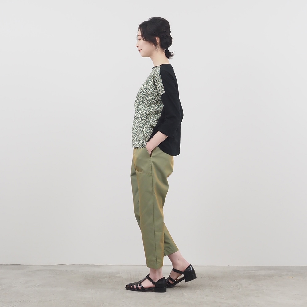 NARU(ナル) リバティミラクルウェーブ(Day's Eye)×ムラ糸 ミナミシャツ7分袖 661857