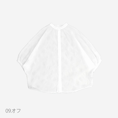 NARU(ナル) ローン塩縮ランダムドット ターキーシャツスタンドカラー 662825