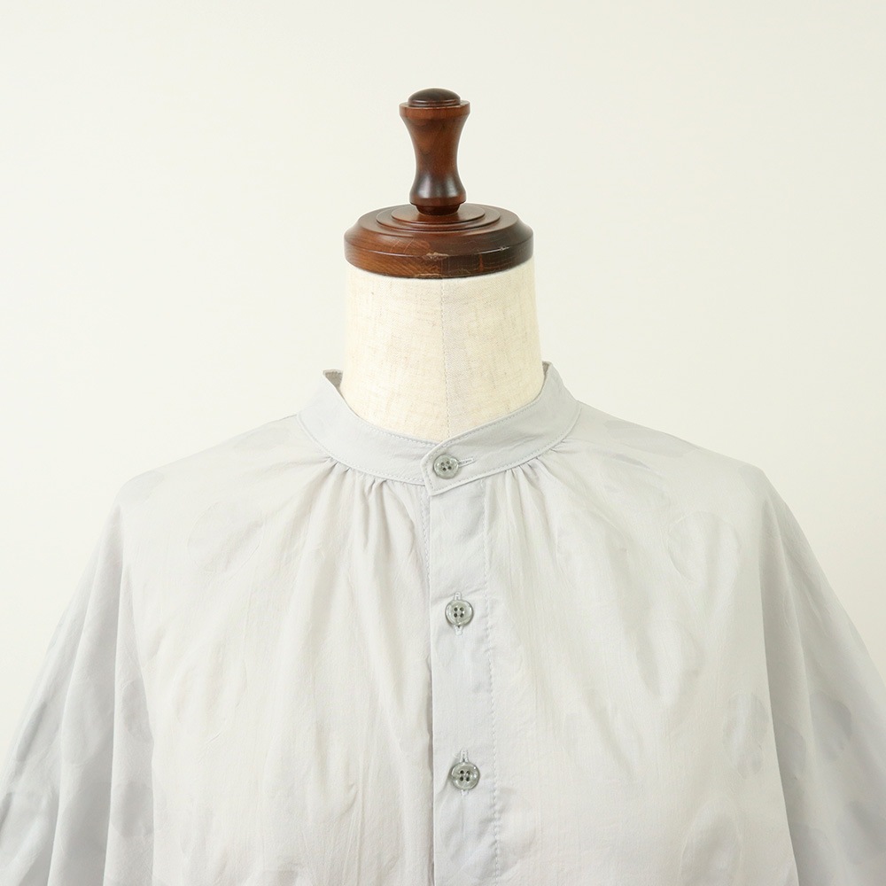 NARU(ナル) ローン塩縮ランダムドット ターキーシャツスタンドカラー 662825