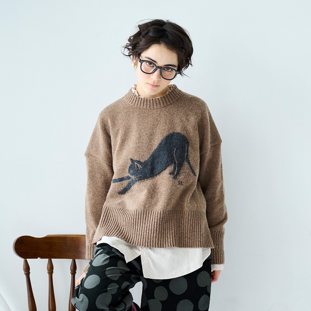 【予約】NARU(ナル) エアーヤーンコットン 伸び猫コモドニット 666605