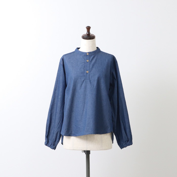 NARU(ナル) 5ozデニム ヘンリーネックシャツ 654825