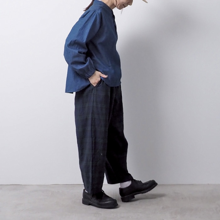 NARU(ナル) 5ozデニム ヘンリーネックシャツ 654825