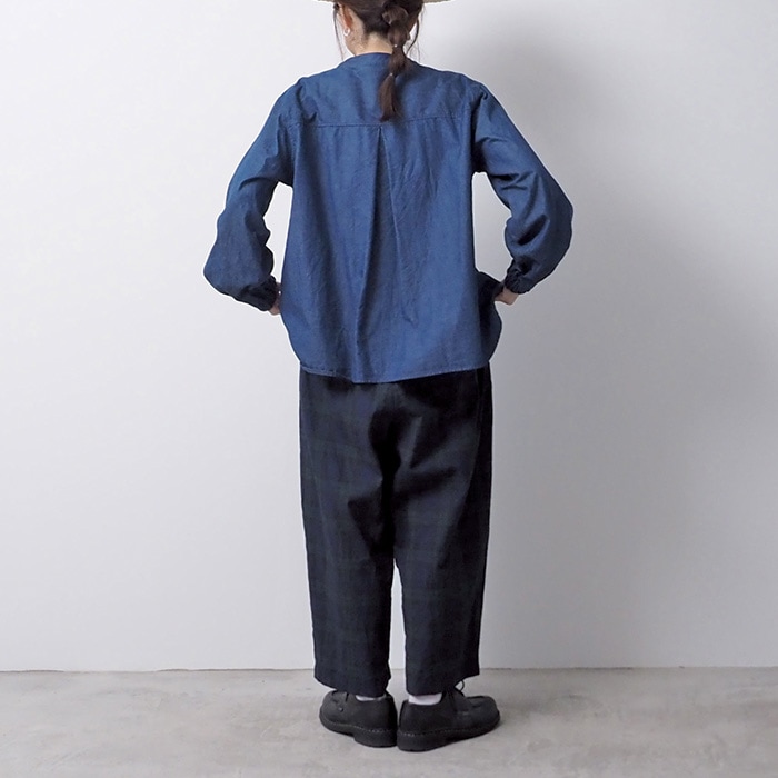 NARU(ナル) 5ozデニム ヘンリーネックシャツ 654825