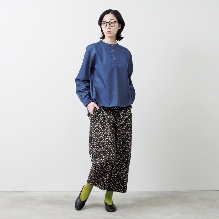 NARU(ナル) 5ozデニム ヘンリーネックシャツ 654825