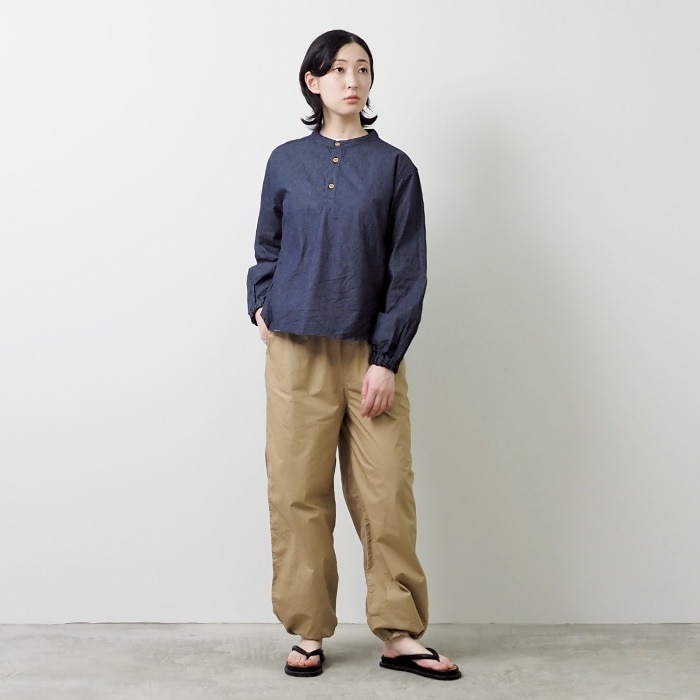 NARU(ナル) 5ozデニム ヘンリーネックシャツ 654825