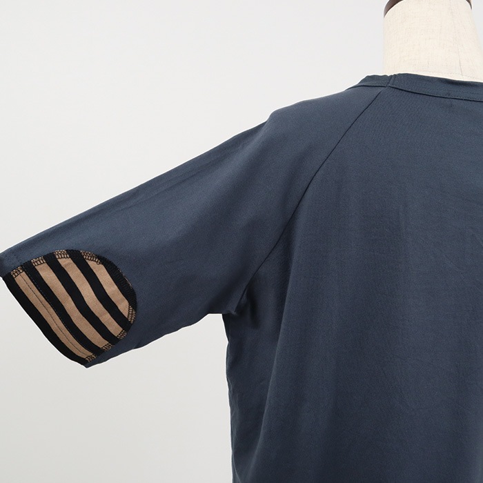 新色入荷！NARU(ナル) 40/2天竺 エルボーパッチT 655000BE