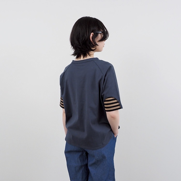 新色入荷！NARU(ナル) 40/2天竺 エルボーパッチT 655000BE