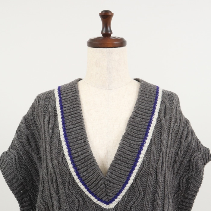 NARU(ナル) SIMONE アラン柄チルデンニットベスト 660401