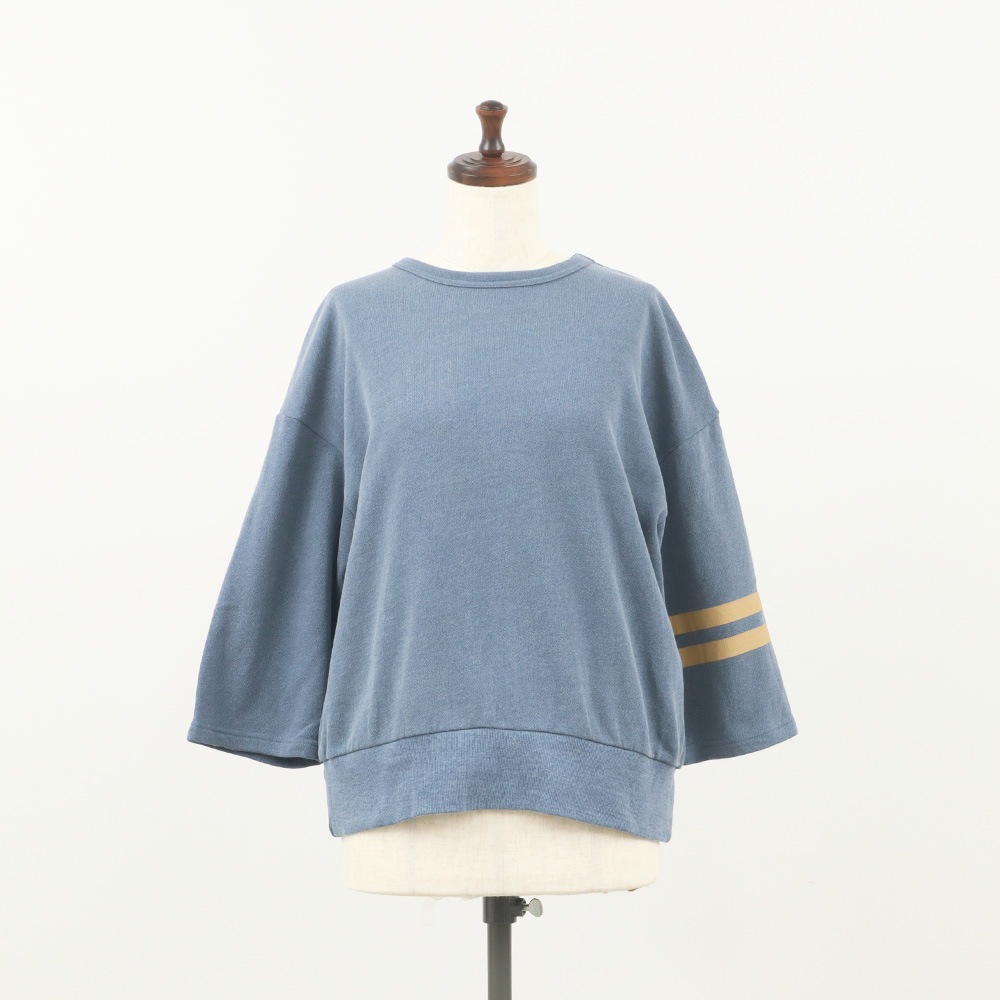 NARU(ナル) vintage effect裏毛 ラインプリントPO 661007