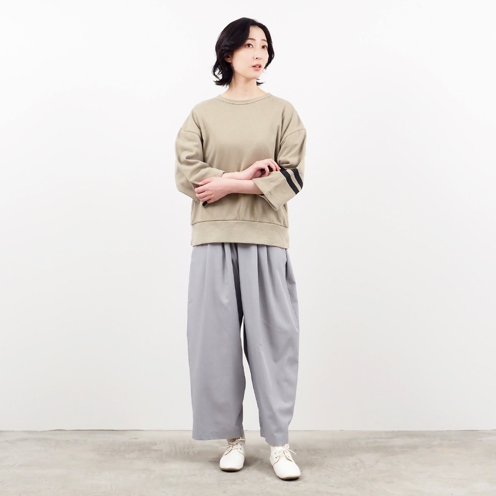 NARU(ナル) vintage effect裏毛 ラインプリントPO 661007