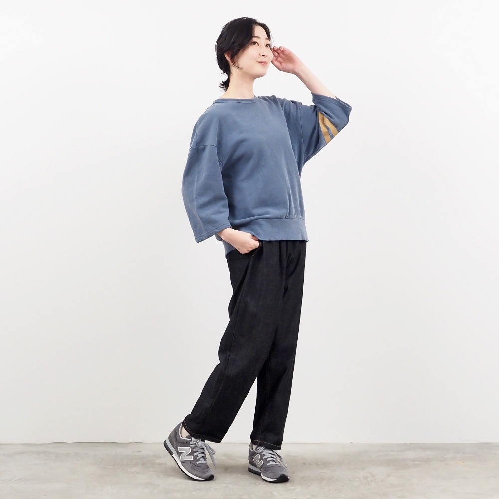 NARU(ナル) vintage effect裏毛 ラインプリントPO 661007