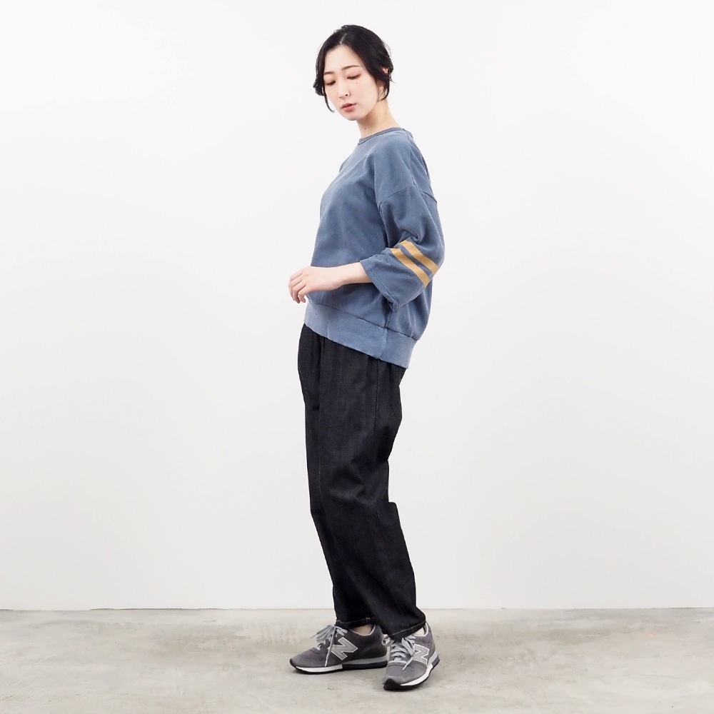 NARU(ナル) vintage effect裏毛 ラインプリントPO 661007