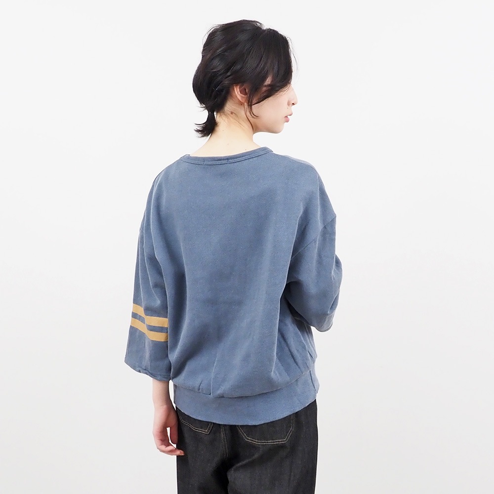 NARU(ナル) vintage effect裏毛 ラインプリントPO 661007