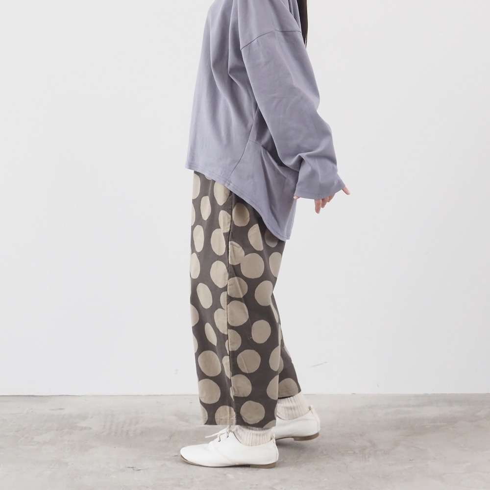 WEB限定!NARU(ナル) 21Wコール天ランダムドット エッグパンツ 6658801