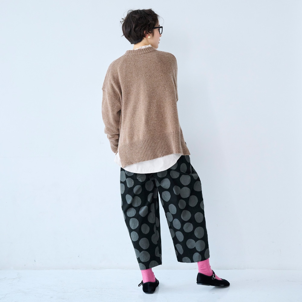 WEB限定!NARU(ナル) 21Wコール天ランダムドット エッグパンツ 6658801