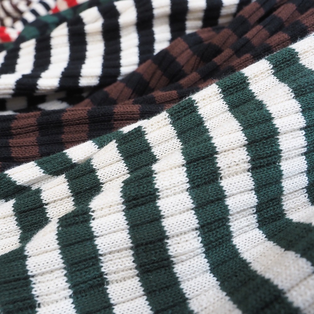 NARU(ナル) 綿コーマ　ランダムリブBDタートルネックセーター 650703