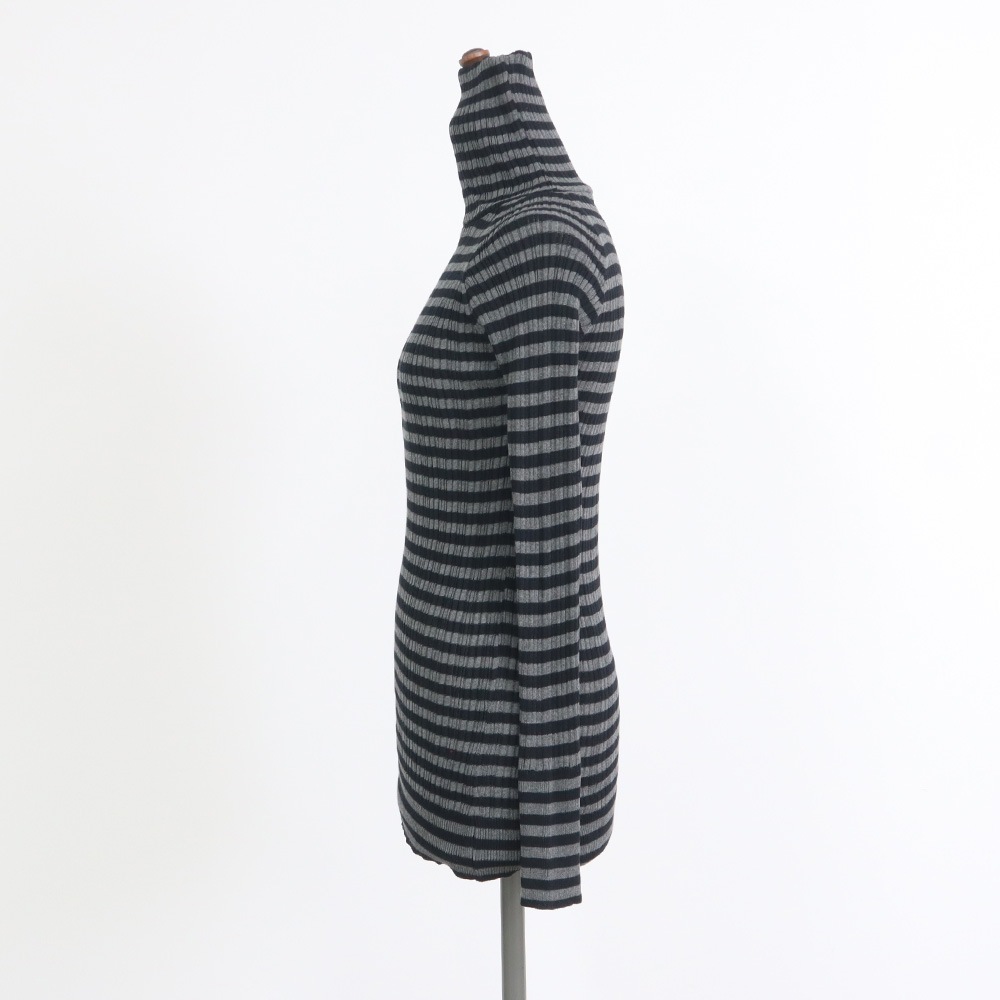 NARU(ナル) 綿コーマ　ランダムリブBDタートルネックセーター 650703