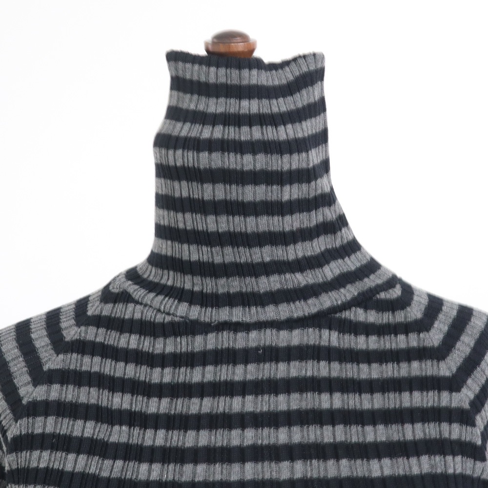 NARU(ナル) 綿コーマ　ランダムリブBDタートルネックセーター 650703