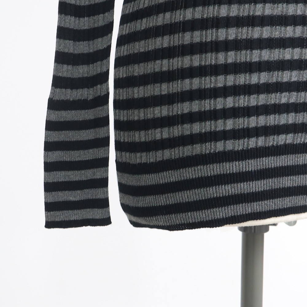 NARU(ナル) 綿コーマ　ランダムリブBDタートルネックセーター 650703