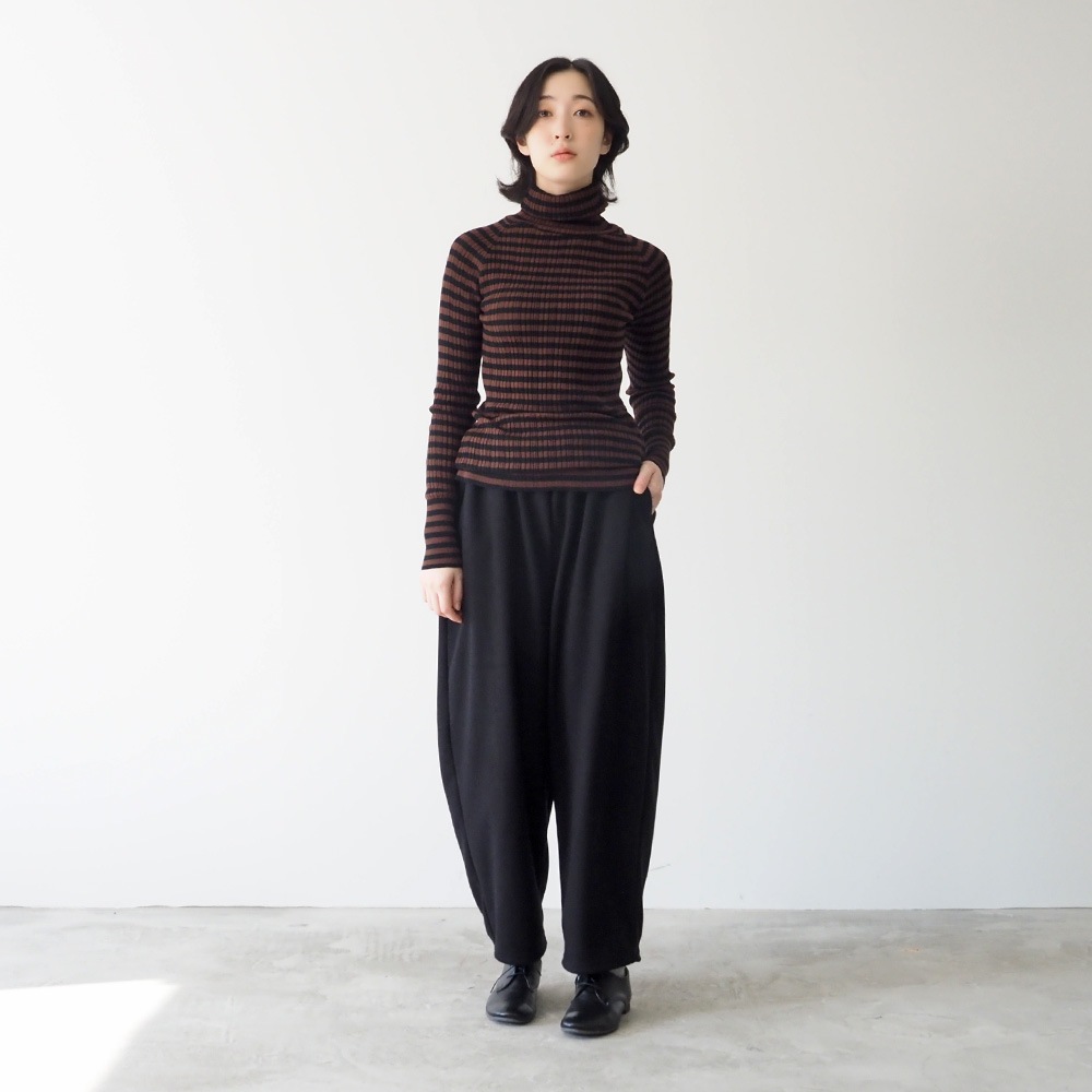 NARU(ナル) 綿コーマ　ランダムリブBDタートルネックセーター 650703