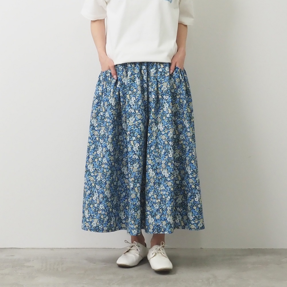 NARU(ナル) ブロードBOTANICAL HARMONY ギャザースカート 663916