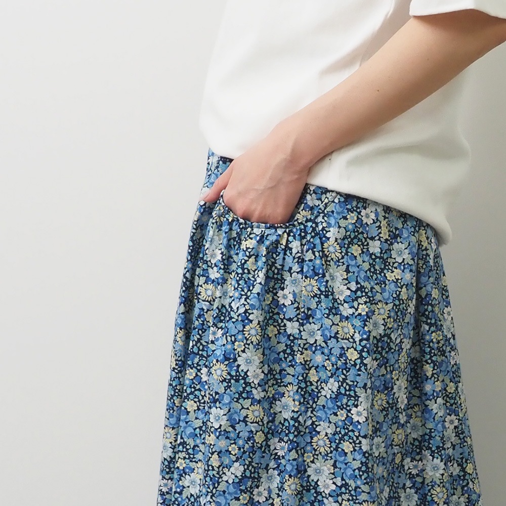 NARU(ナル) ブロードBOTANICAL HARMONY ギャザースカート 663916