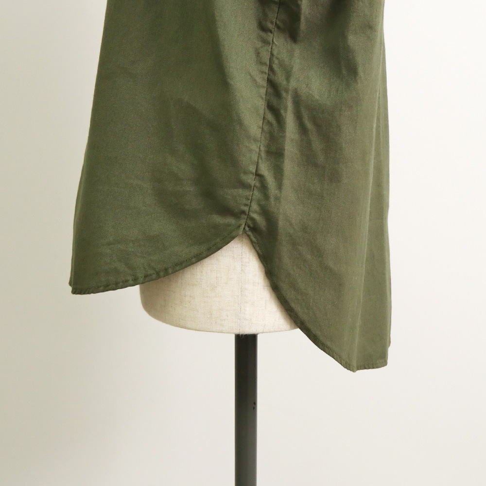 NARU(ナル) 30ビエラワッシャー フリルネックシャツ 665856