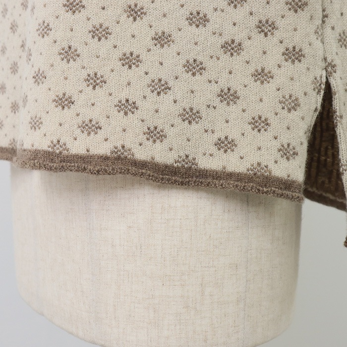 NARU(ナル) IASON 雪柄ニットベスト 650660