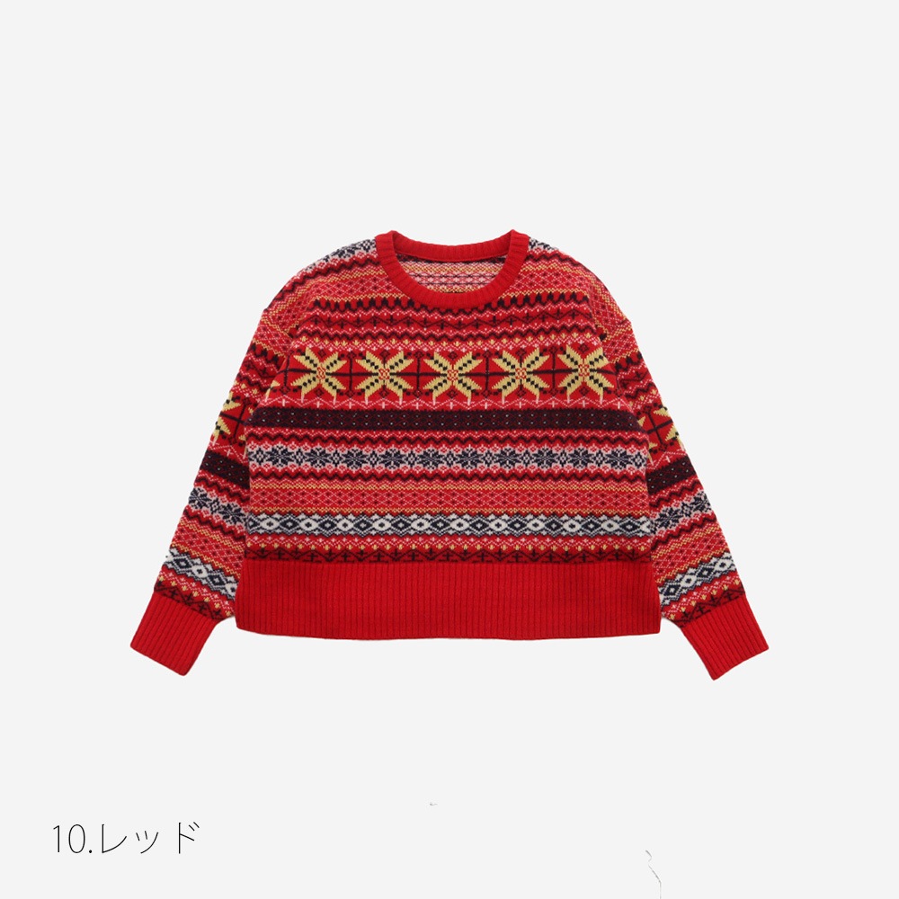 NARU(ナル) タスマニアラム フェアアイルニット 665620