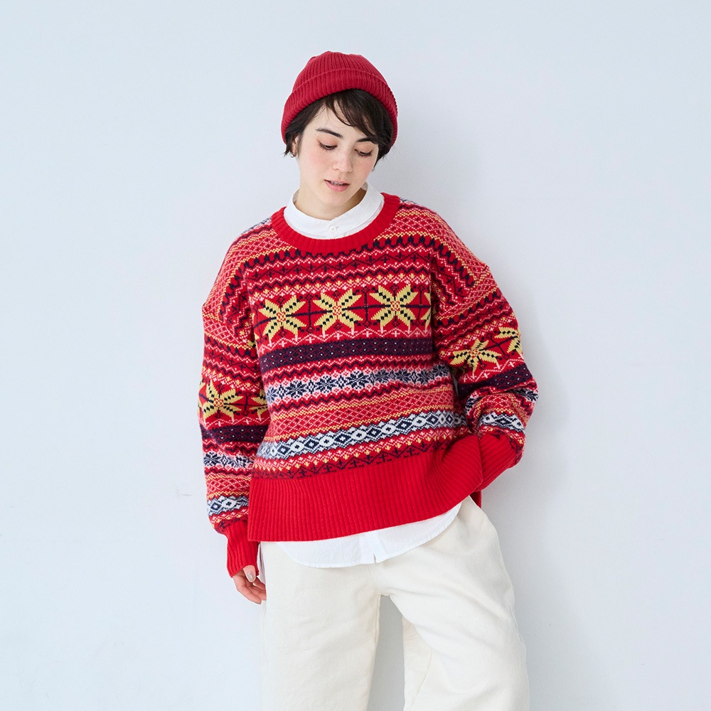 NARU(ナル) タスマニアラム フェアアイルニット 665620