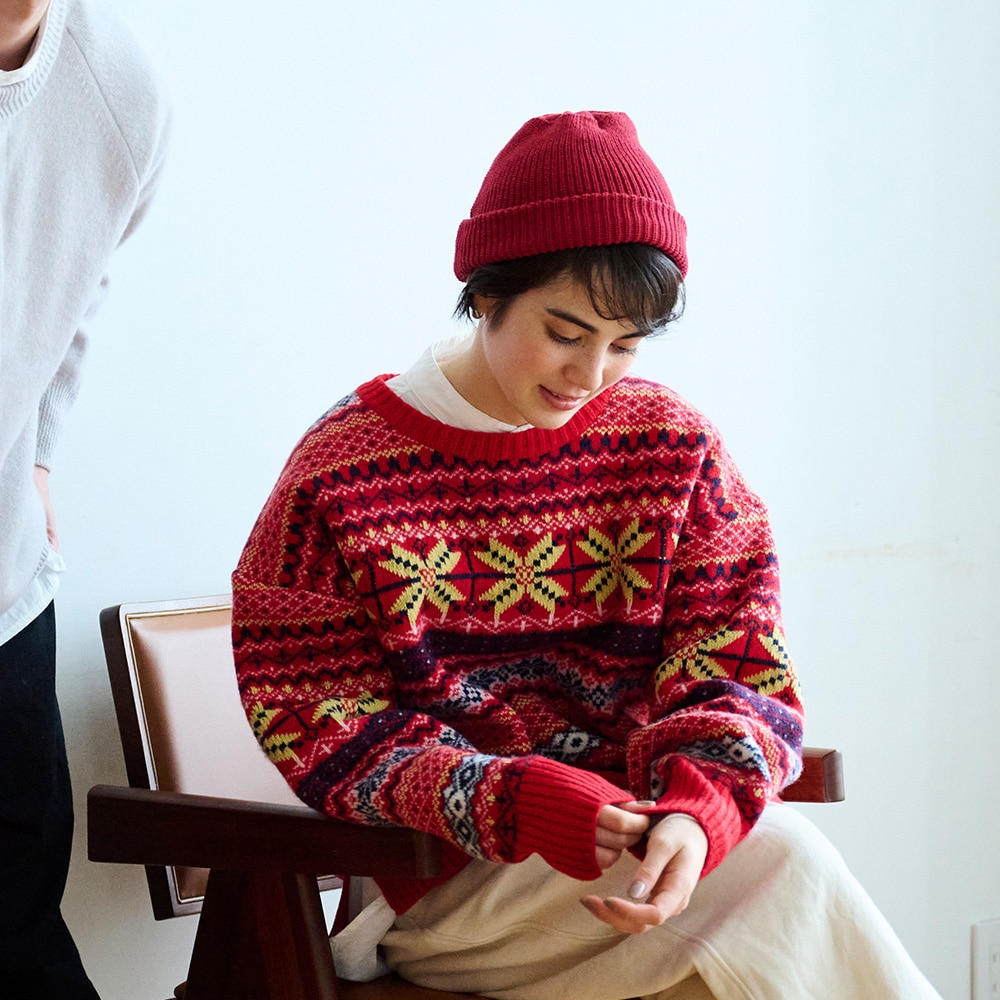 NARU(ナル) タスマニアラム フェアアイルニット 665620