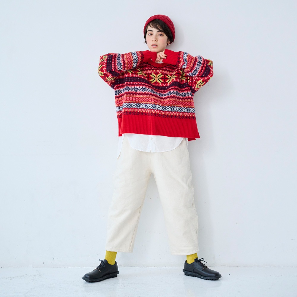 NARU(ナル) タスマニアラム フェアアイルニット 665620