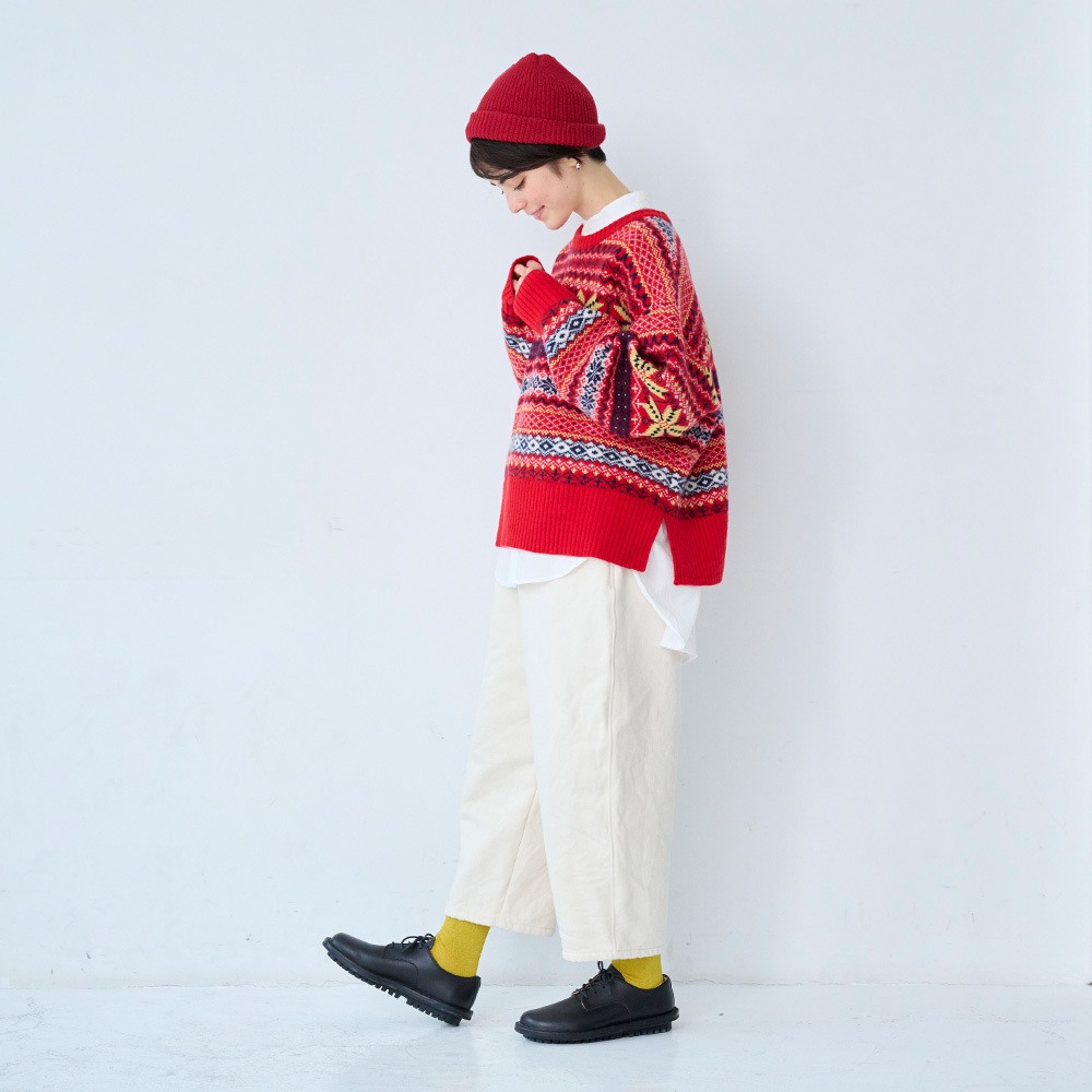 NARU(ナル) タスマニアラム フェアアイルニット 665620