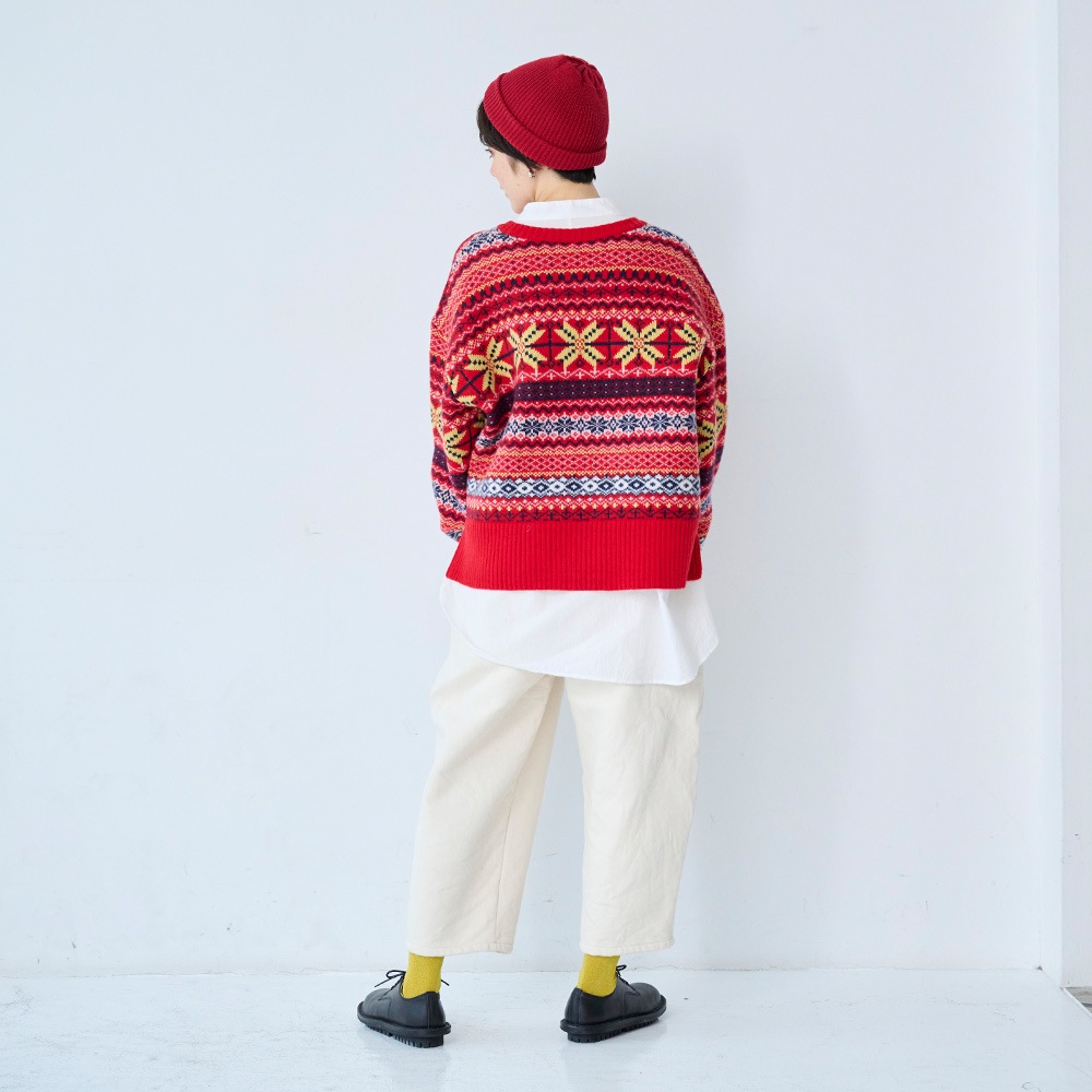 NARU(ナル) タスマニアラム フェアアイルニット 665620