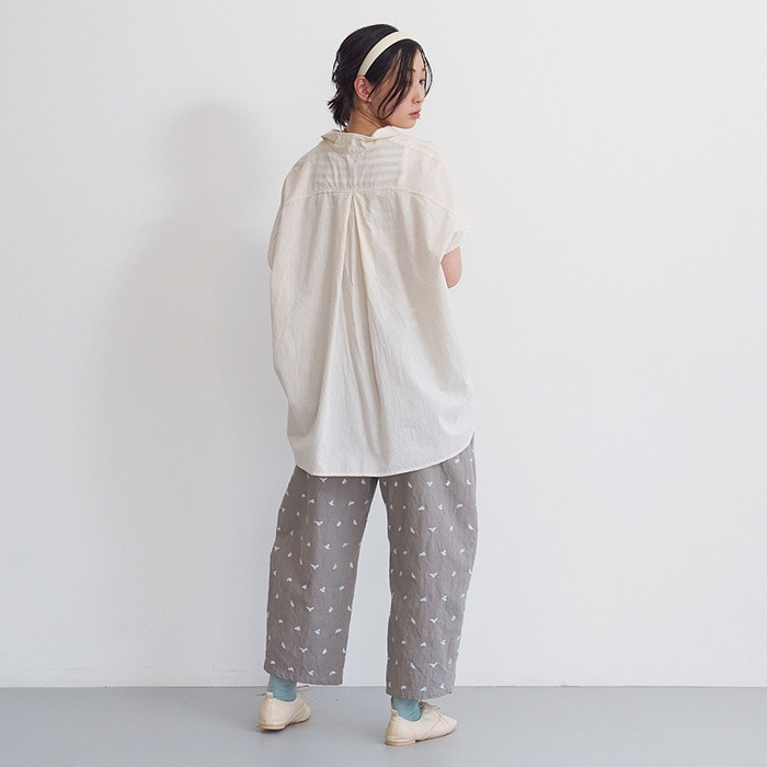 NARU(ナル) シーチングハンドワッシャー十二支柄刺繍 エッグパンツ 655846