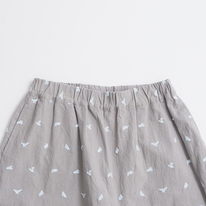 NARU(ナル) シーチングハンドワッシャー十二支柄刺繍 エッグパンツ