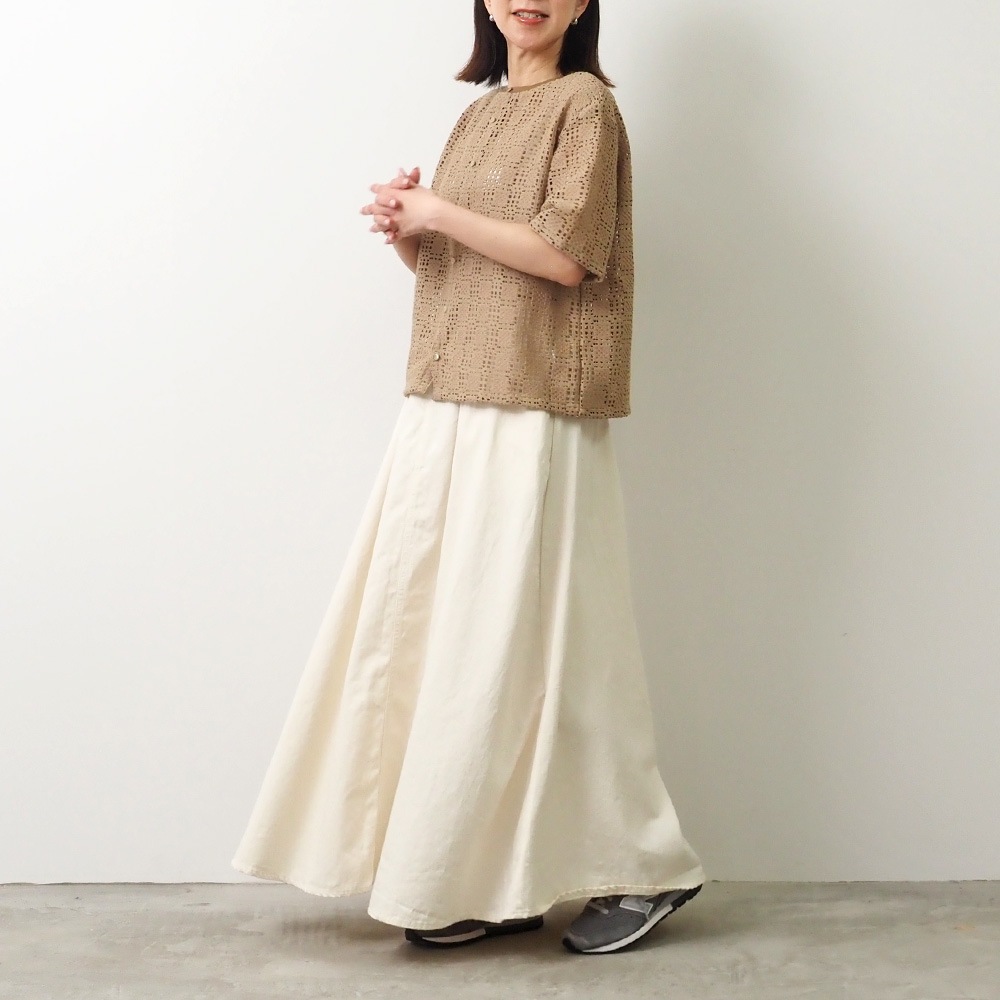 NARU(ナル) 8ozムラデニム ノッポスカート 663810