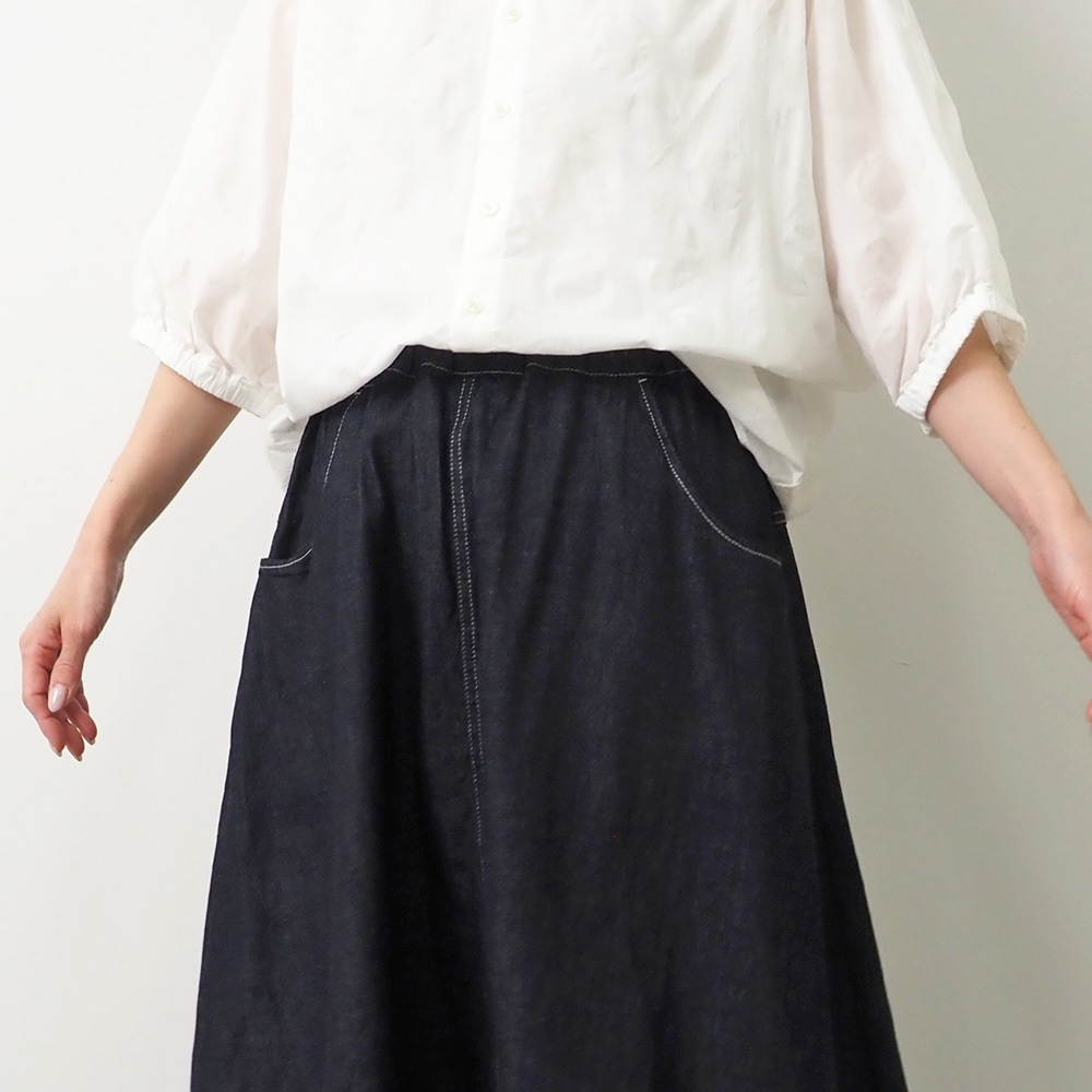 NARU(ナル) 8ozムラデニム ノッポスカート 663810