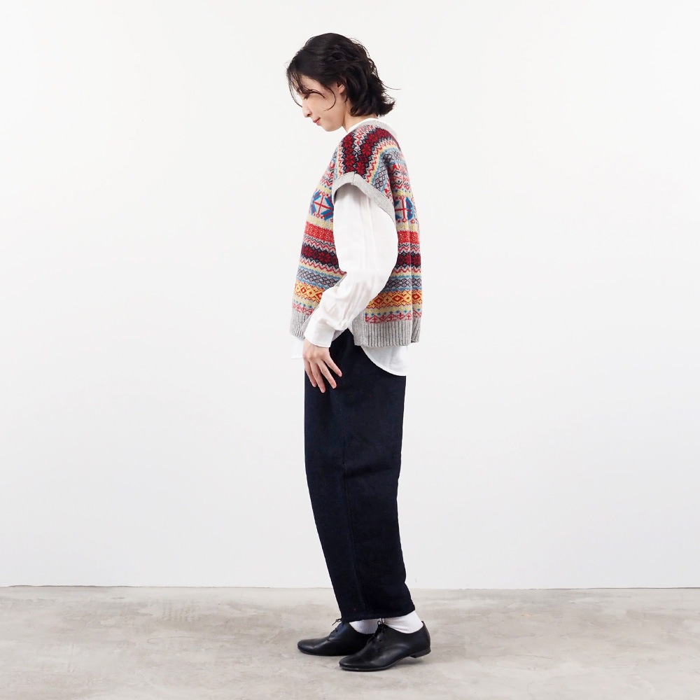 NARU(ナル) ムラデニム裏起毛 エッグパンツ 6668251