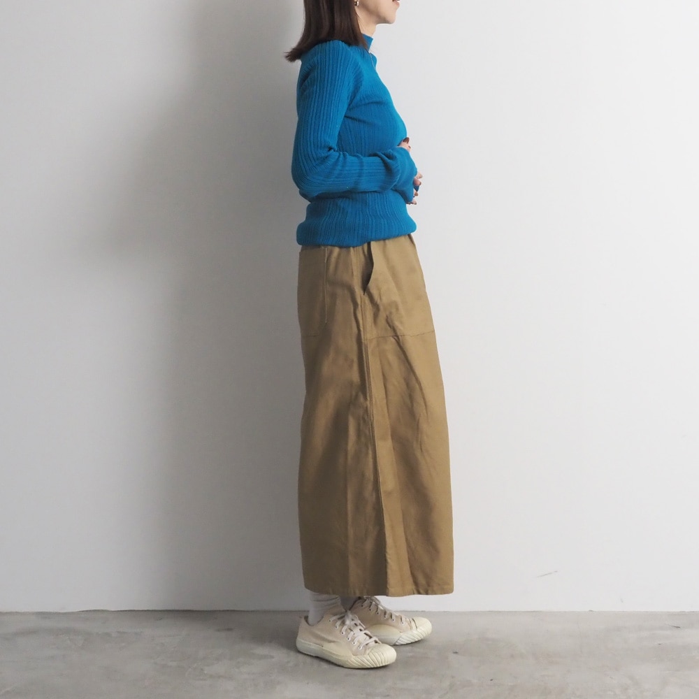 NARU(ナル) ムラ糸ミリタリーバックサテン ベイカースカート 666817